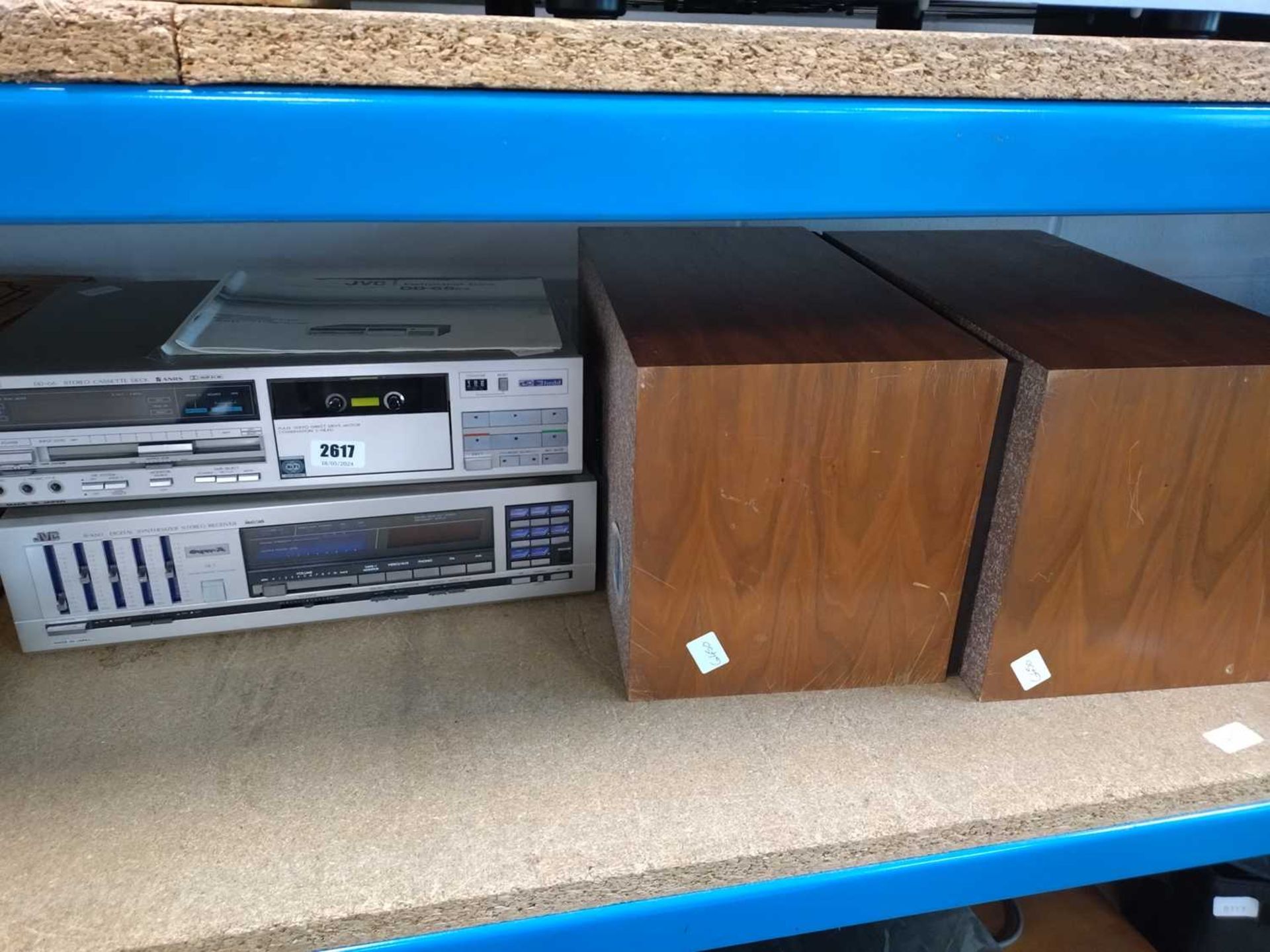 JVC DD-66 Stereo cassette deck, along with JVC R-X60 digital synthesiser receiver, and 2 Monitor - Image 2 of 2