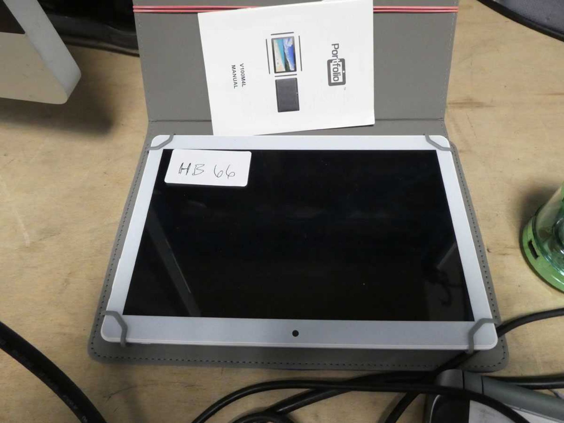 Portfolio V100M4L Tablet in case, 10.1" screen MTK6739 quad core, A531.5 gig processor, 2 gig RAM,