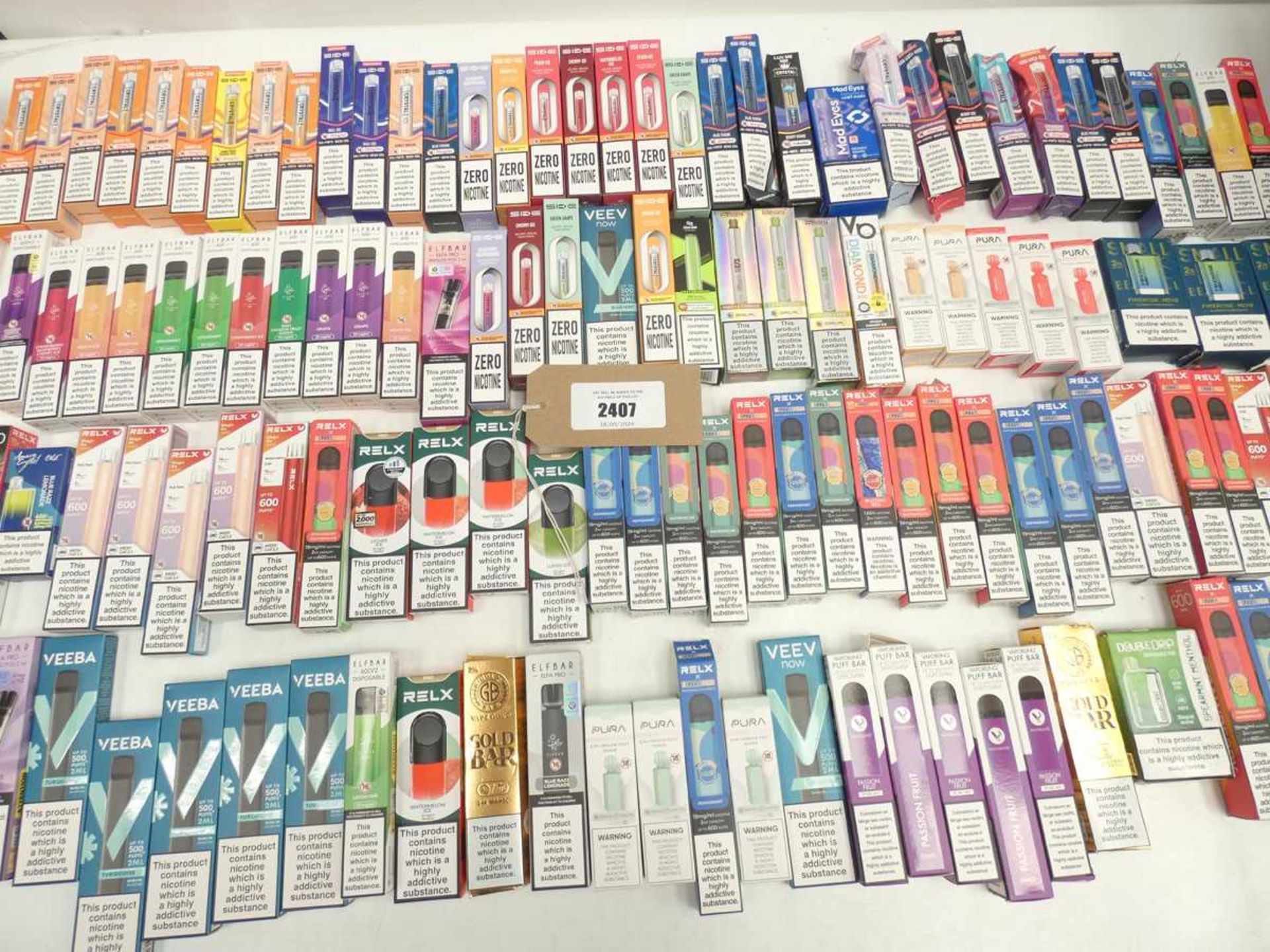 +VAT Approx 110 disposable vapes to incl. Sike Crystal, ElfBar, GoldBar and others