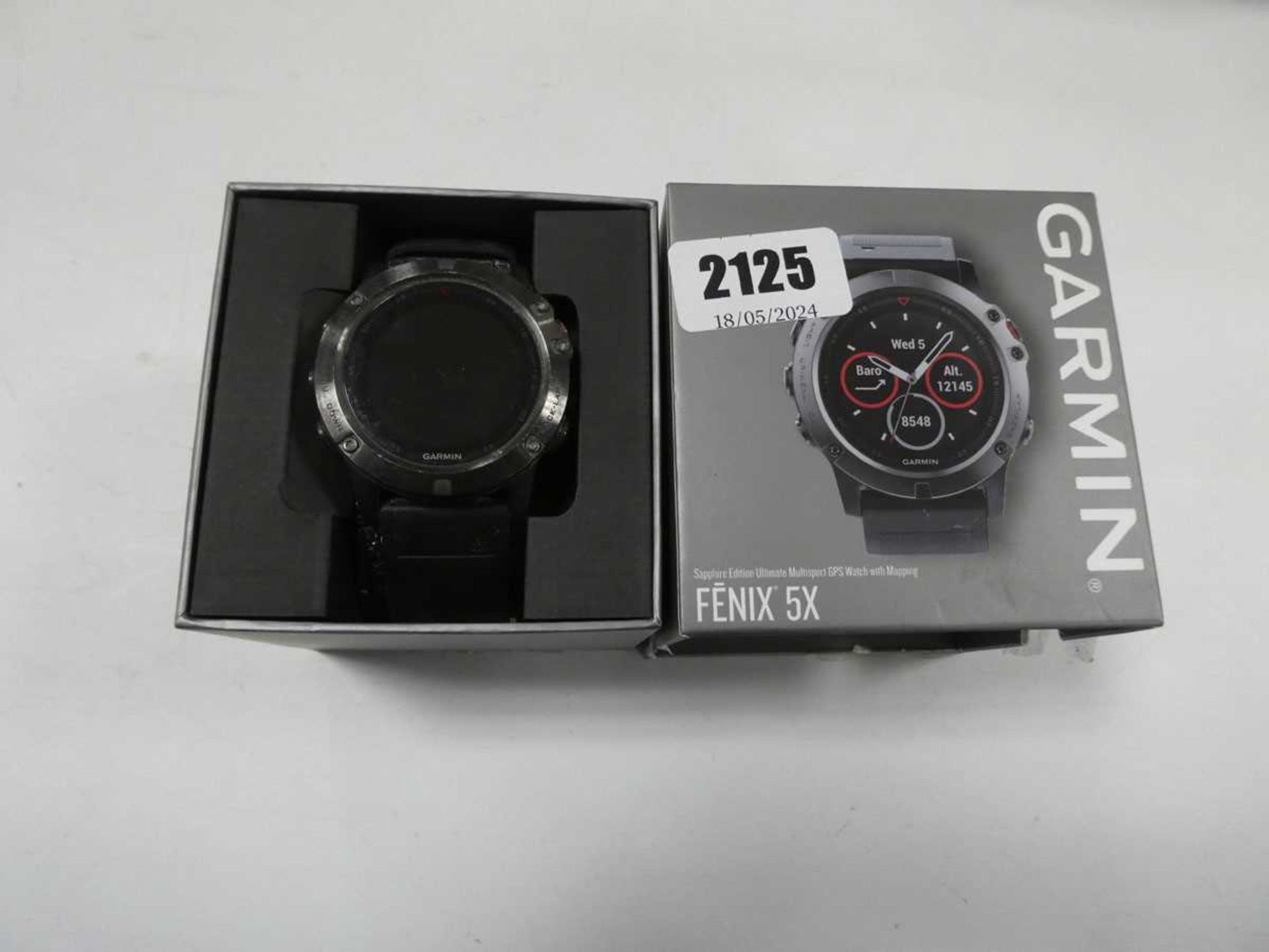 Garmin Fenix 5X watch in case
