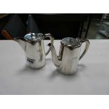 Pair of British Rail silver plate teapots