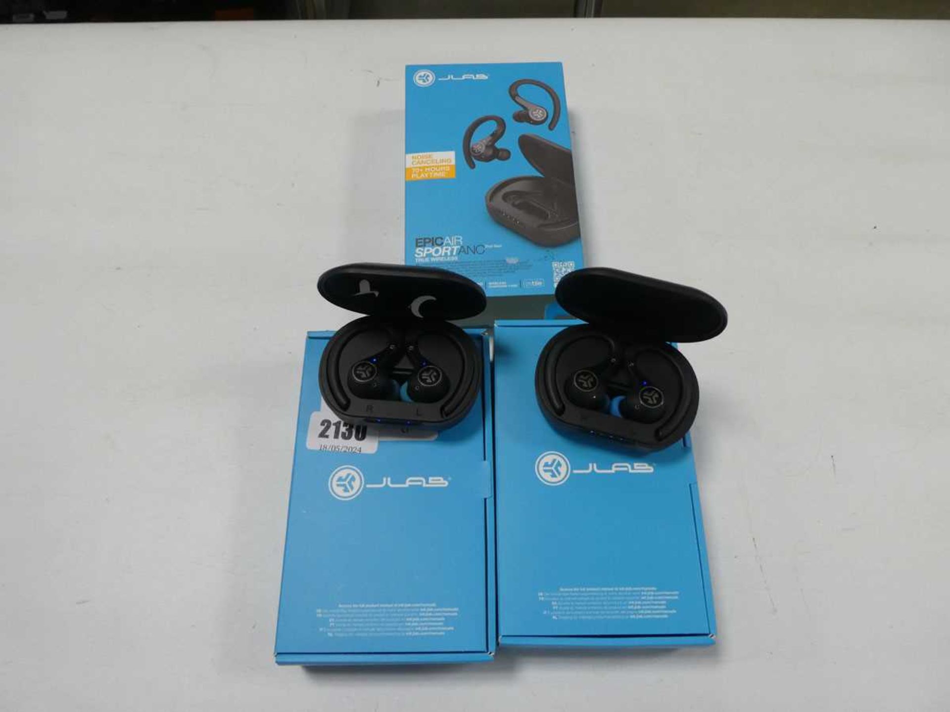 +VAT 2 pairs of JLab epic air sport ANC 2nd generation true wirless earbuds