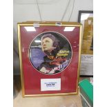 Selection of 10 framed records of various Rock and Roll stars including Johnny Cash, Elvis