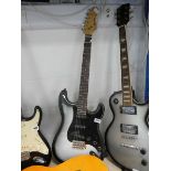 Benson electric guitar in silver and black