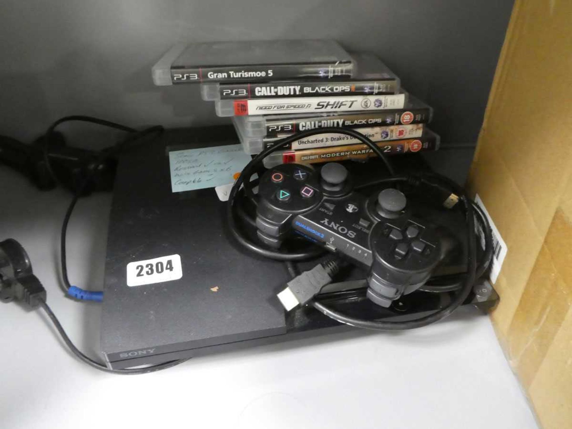 Sony PS3 console, 120GB, with games and controllers, with psu