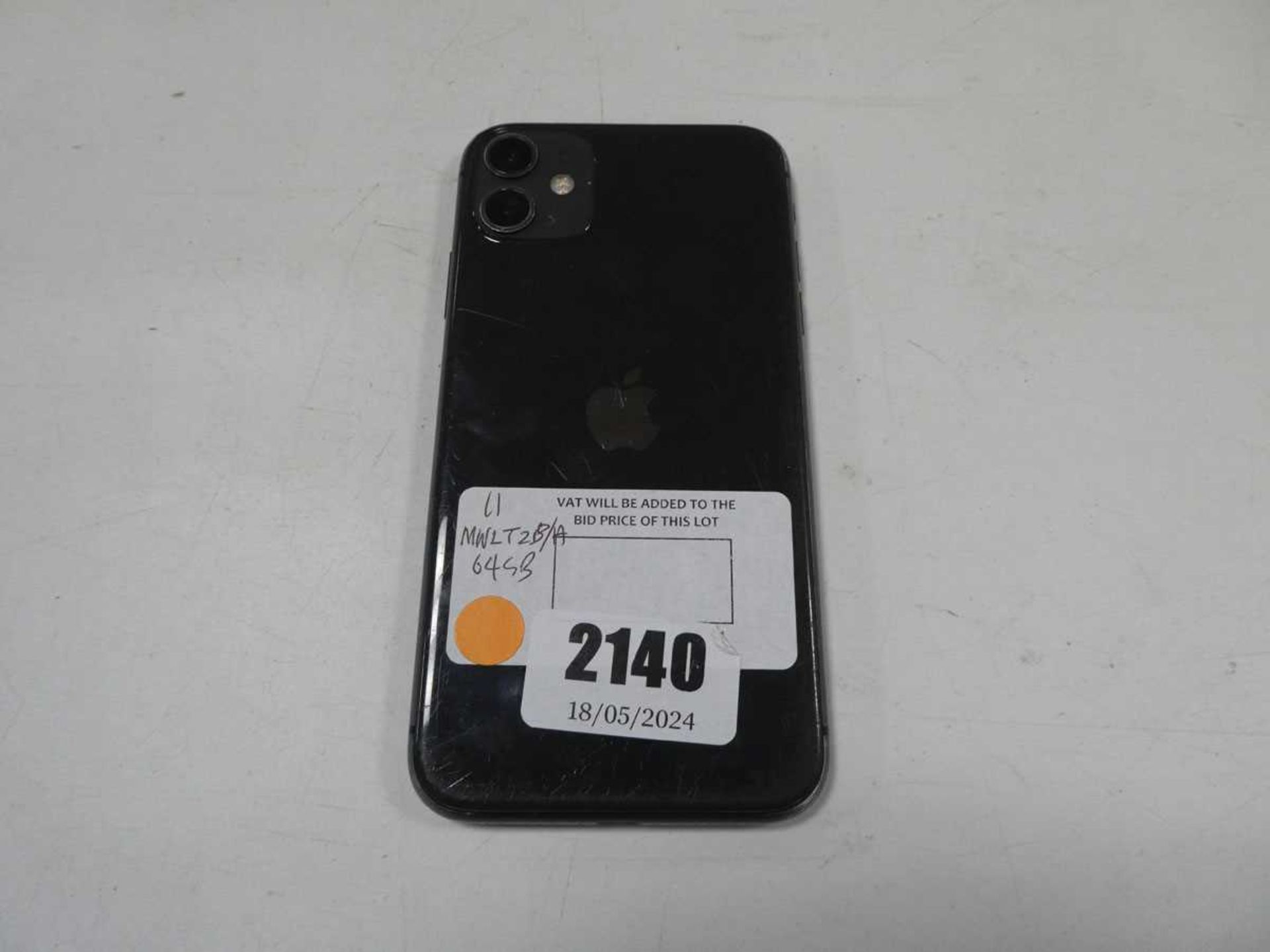 +VAT Apple iphone in black with 64gb (MWLT2B/A) - Image 2 of 2