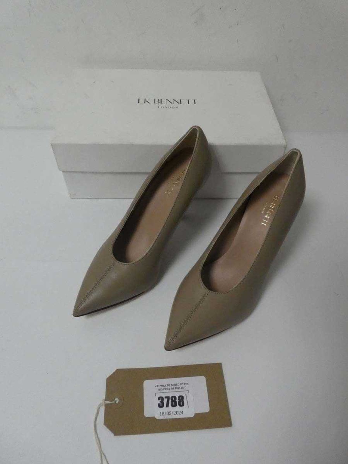 +VAT Boxed pair of ladies L.K Bennet leather heels, EU 35