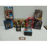 +VAT Selection of collectable figures including Marvel Legends Wasp, Torchwood figures, Overlord IV,