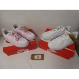 +VAT Boxed pair of Nike court trainers, white, UK 5 + Boxed pair of Nike court trainers, white and