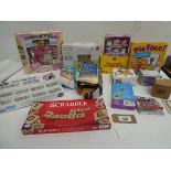 +VAT Scrabble, Activity Desk, Squishville figures, Pie Face!, Wooden recycling centre, Creative