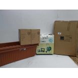 +VAT 4 tier garden greenhouse cover, 2 oblong planters, hose trolley and 2 packs of 4 solar lights