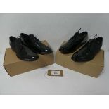 +VAT 2 x boxed men's Moss shoes, black, UK 11 + 12 (2)