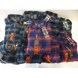 +VAT 15 mens grayers heritage flannel chequered shirts, size XXL (mixed colours)