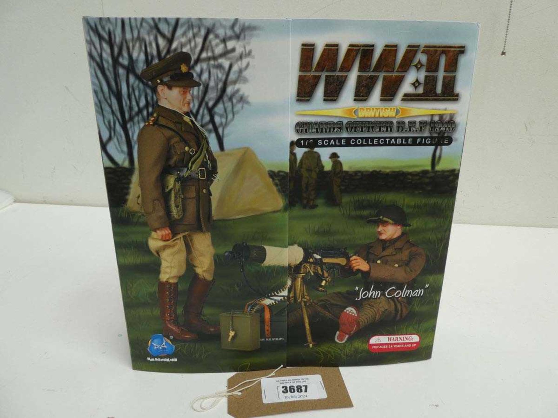 +VAT DID K 80050 WWII Action Figure British Guards Officer John Colman B.E.F. 1:6 collectable figure