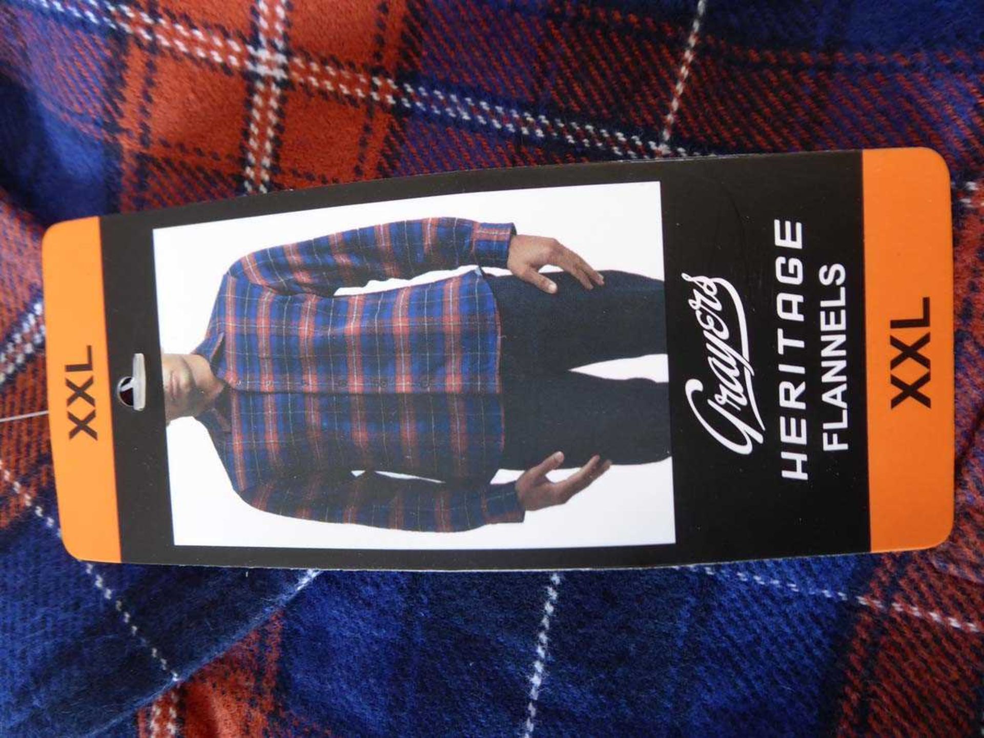 +VAT 15 mens grayers heritage flannel chequered shirts, size XXL (mixed colours) - Image 2 of 3