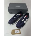 +VAT Boxed pair of New Balance trainers, navy and white UK 9