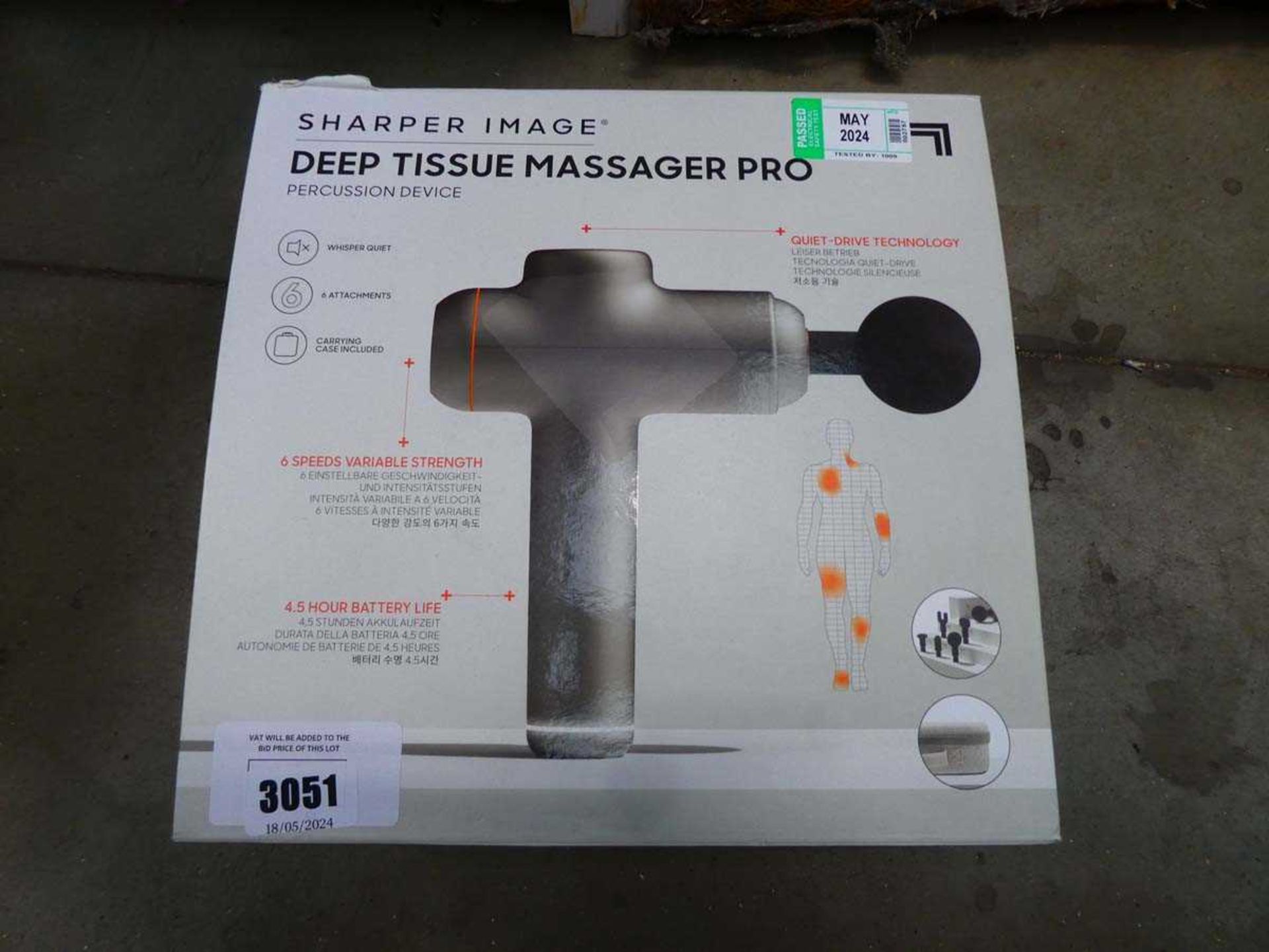 +VAT Sharper Image massage gun