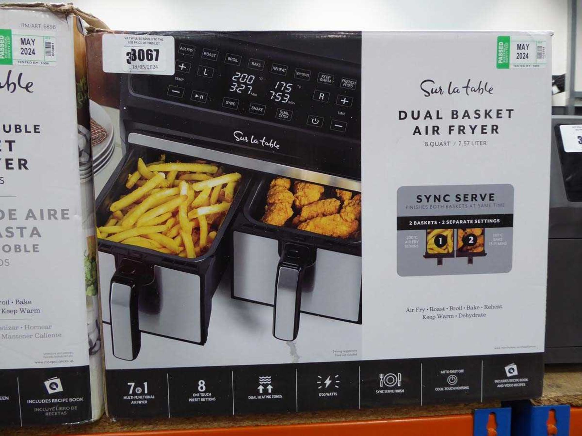 +VAT Single or Double basket air fryer