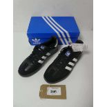 +VAT Boxed pair of Adidas Samba trainers, black and white, UK 9