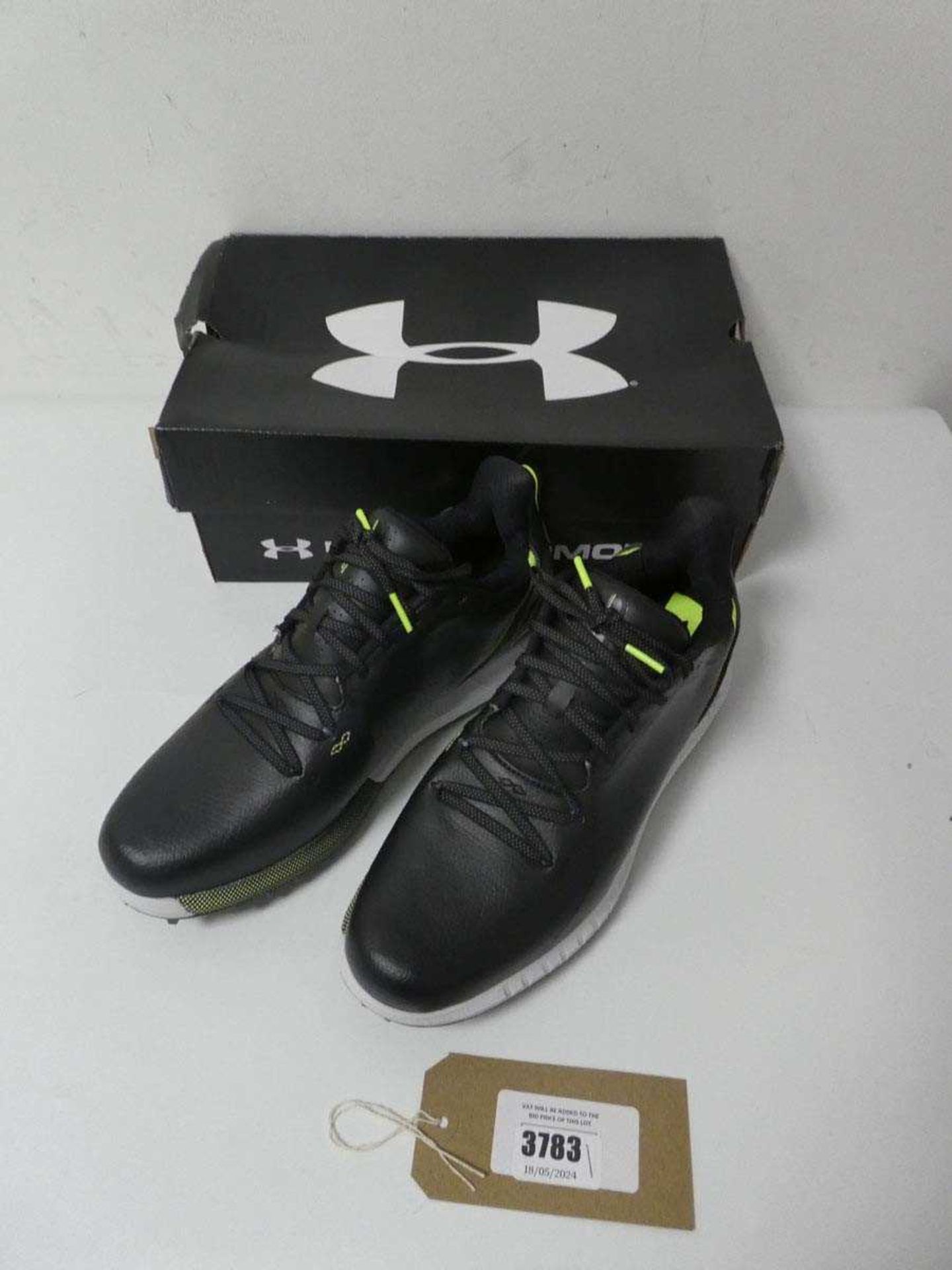 +VAT Boxed pair of Under Armour trainers, black, UK 9