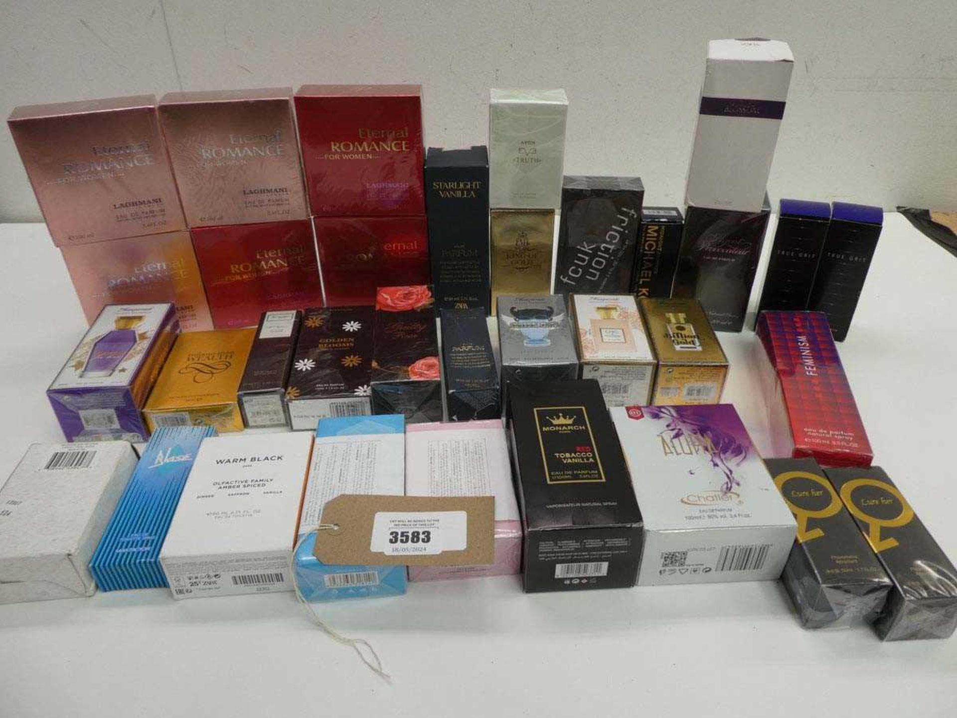 +VAT 34 assorted fragrances including Michael Kors, Zara, FCUK etc