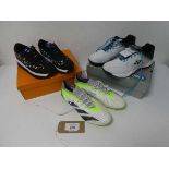 +VAT Pair of Adidas Predator shoes, multicolour, UK 10.5 + Boxed pair of Yonex trainers, white and