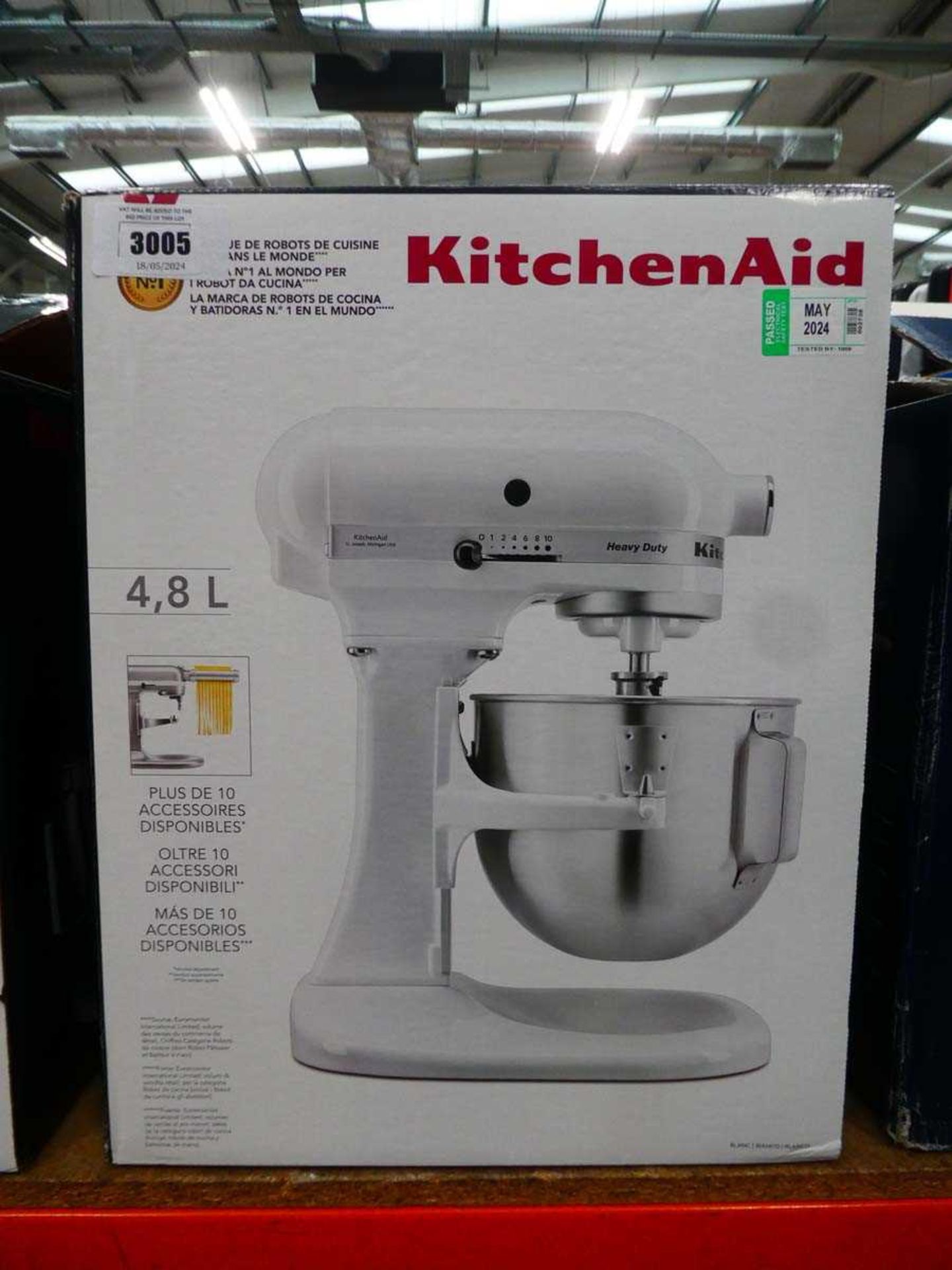 +VAT Kitchen Aid 4.8l heavy duty mixer