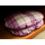 2 chequered style dog beds