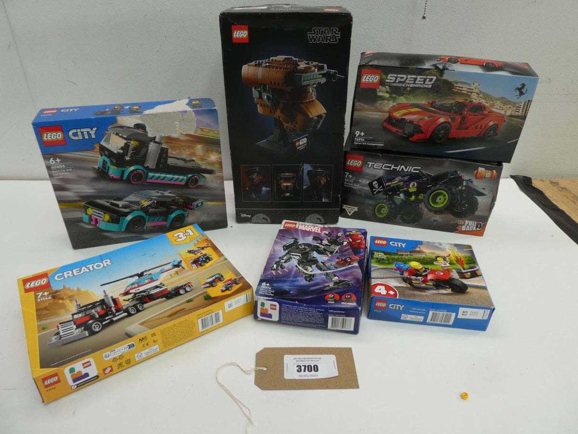 +VAT 7 Lego kits including City, Star Wars, Speed etc