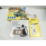 +VAT Fish mate pond pump, Karcher cordless window vac, steam cleaner, keypad lock