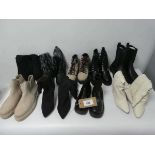 +VAT 9 x pairs of ladies boots of various styles and sizes, includes- Rieker, Next + New Look