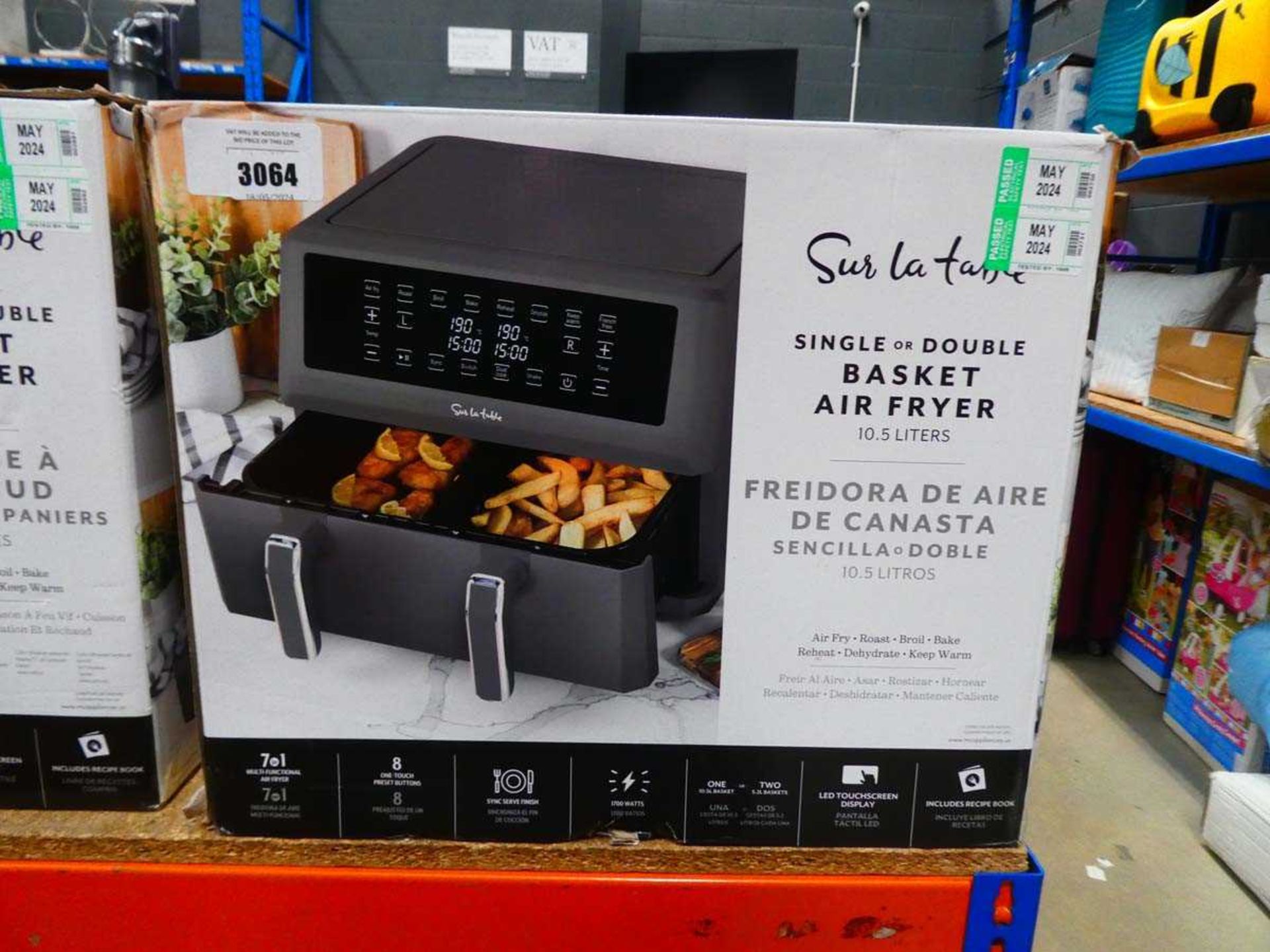 +VAT Single or Double basket air fryer