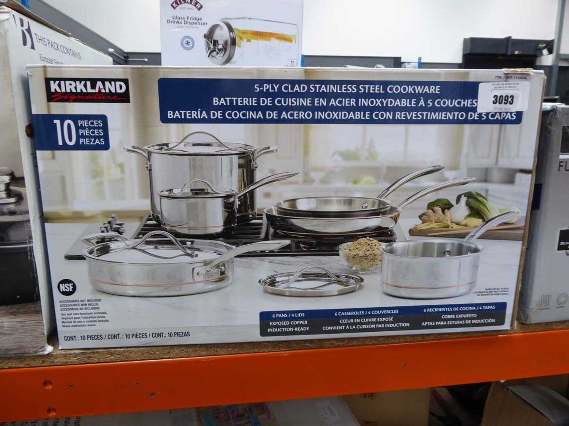 +VAT Kirkland Stainless steel cookware set