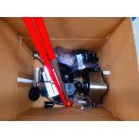 +VAT Box containing loose kitchen ware, coffee machines, food processor etc.