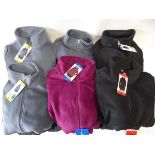 +VAT 12 ladies 32 Degree Heat thermal zip up fleeces in a mixture of pink, grey and black (mixed