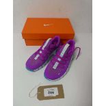 +VAT Boxed pair of Nike Free Metcon trainers, purple and blue, UK 5.5