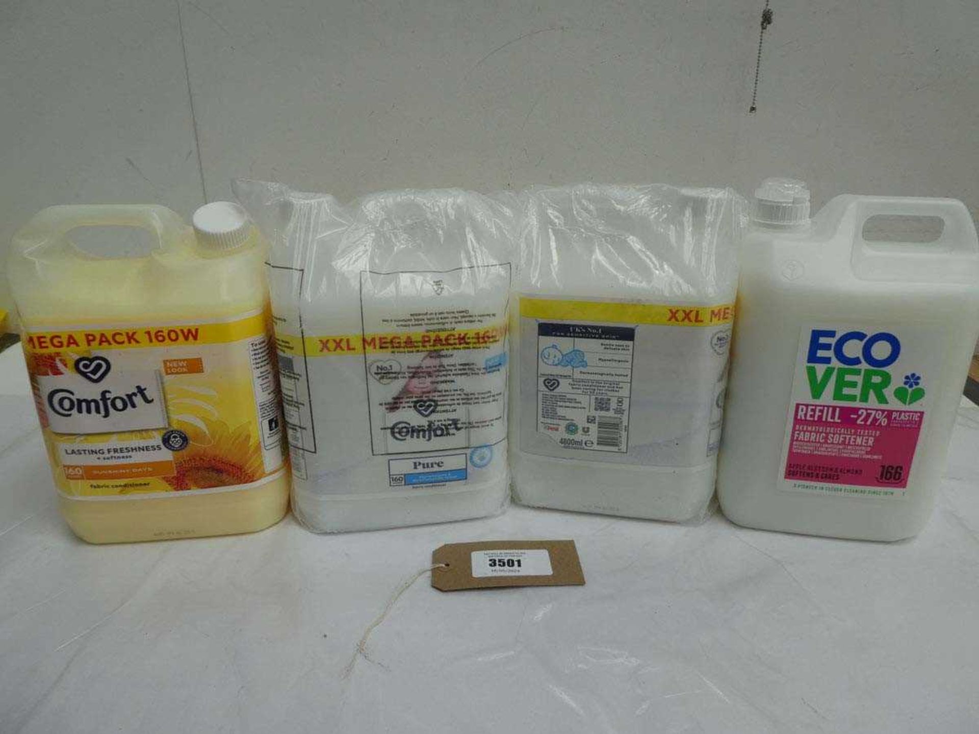 +VAT 3 x 160 wash Mega Pack Comfort fabric conditioner and 1 x 166 wash Ecover fabric conditioner