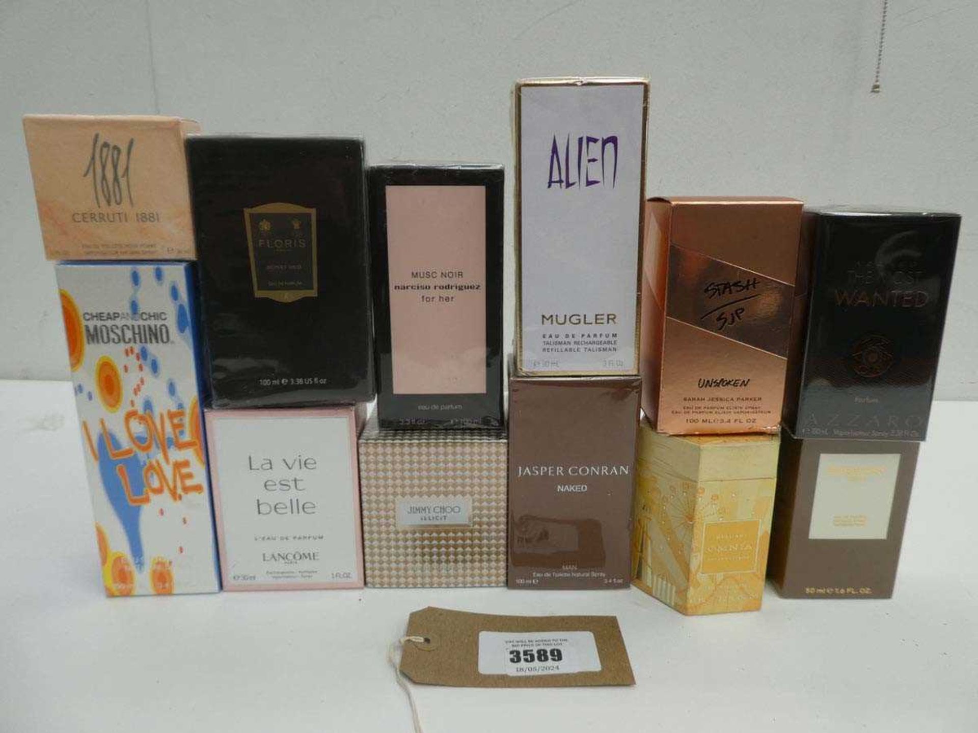 +VAT 12 assorted fragrances including Jimmy Choo, Lancome, Burberry, Jasper Conran, Floris etc