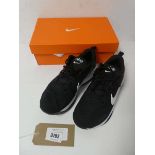 +VAT Boxed pair of Nike Zoom trainers, black and white, UK 8