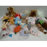 +VAT Selection of soft toys including Harrod growling bear, Squishmallows, Jellycat etc