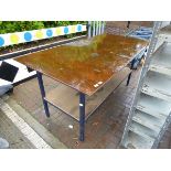 Large metal work table