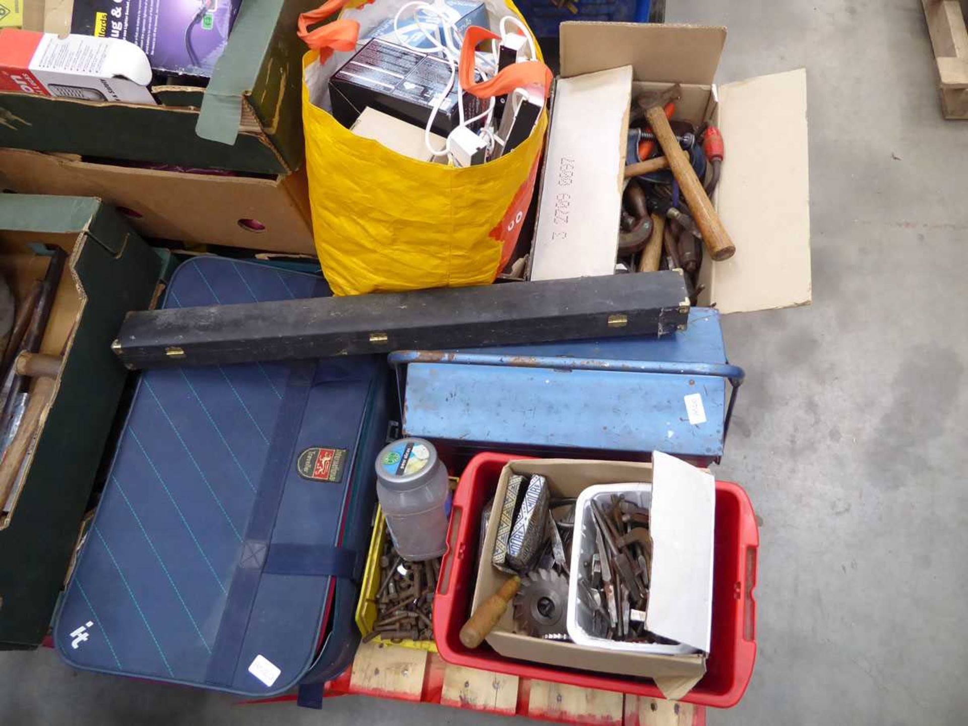 Pallet of assorted items to include bolts, machine parts, tools, thermostats, torches etc - Image 2 of 3