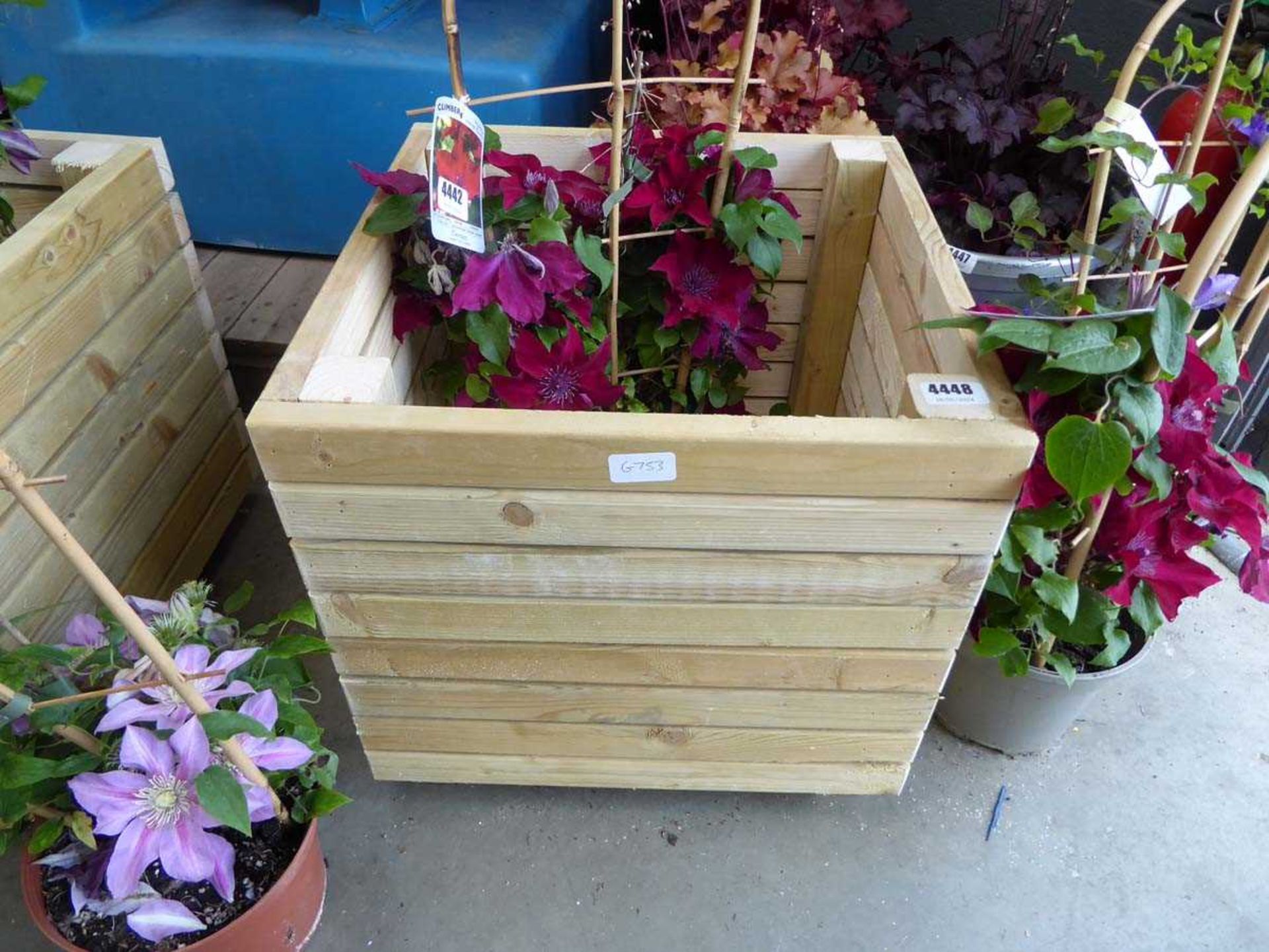 Wooden garden planter