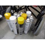 Qty of used and unused line marking paint
