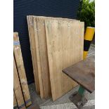 9 assorted narrow wooden panels