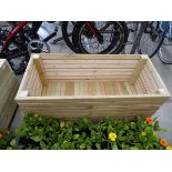 Rectangular wooden planter