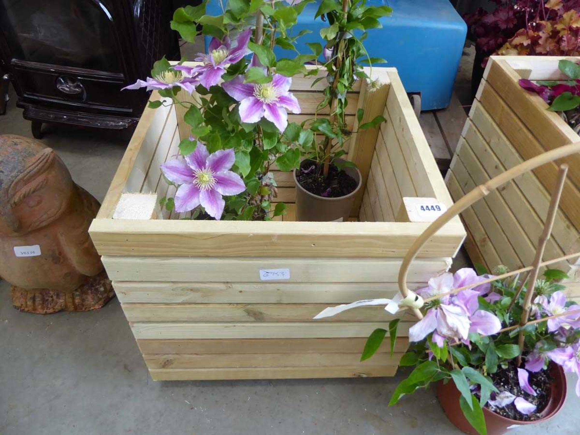 Wooden garden planter