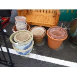 Large quantity of assorted terracotta pots