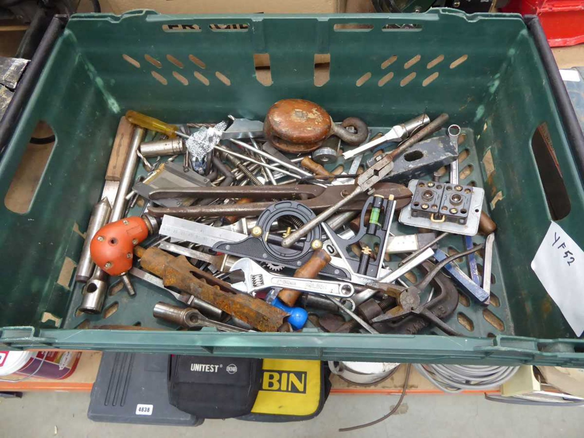 Small crate of tools