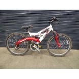 White and red Barracuda childs bike